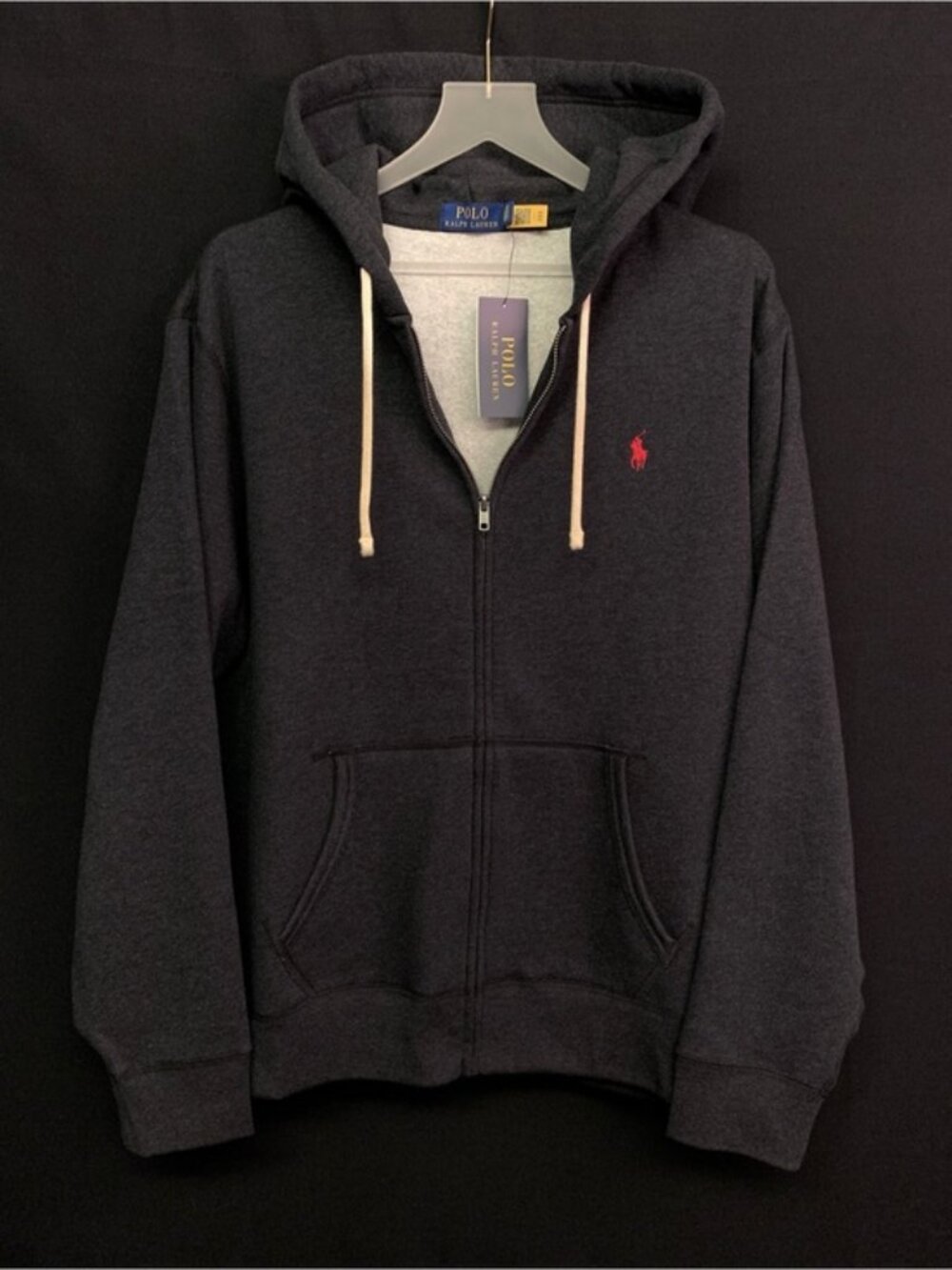 POLO RALPH LAUREN Full Zip Hooded Sweatshirt – Cotton Hoodie – SMALL - NWT